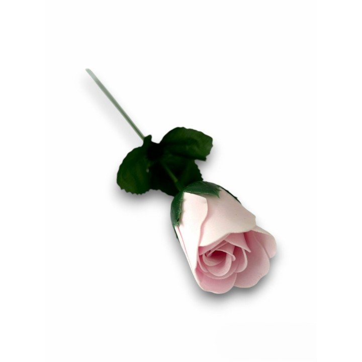 Baderose am Stiel » Seifenrose 4 g » Geschenkidee » Badekonfetti als Rose am Stiel - Rosa