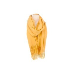 Damenschal Soft Cashmera » Fransenschal 180 x 70 cm » Winter Damen Schal » Herbst / Winter Schal - Gelb