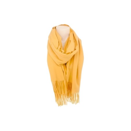 Damenschal Soft Cashmera » Fransenschal 180 x 70 cm » Winter Damen Schal » Herbst / Winter Schal - Gelb