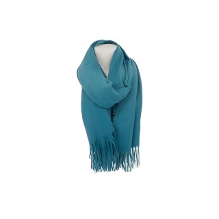 Damenschal Soft Cashmera » Fransenschal 180 x 70 cm » Winter Damen Schal » Herbst / Winter Schal - Blau