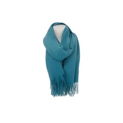 Damenschal Soft Cashmera » Fransenschal 180 x 70 cm » Winter Damen Schal » Herbst / Winter Schal - Blau