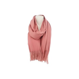 Damenschal Soft Cashmera » Fransenschal 180 x 70 cm » Winter Damen Schal » Herbst / Winter Schal - Helles Rostrot