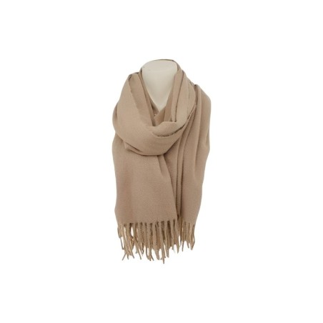 Damenschal Soft Cashmera » Fransenschal 180 x 70 cm » Winter Damen Schal » Herbst / Winter Schal - Hellbraun