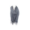 Damenschal Soft Cashmera » Fransenschal 180 x 70 cm » Winter Damen Schal » Herbst / Winter Schal - Dunkelgrau