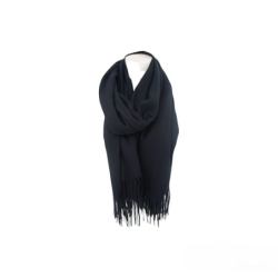 Damenschal Soft Cashmera » Fransenschal 180 x 70 cm » Winter Damen Schal » Herbst / Winter Schal - Schwarz