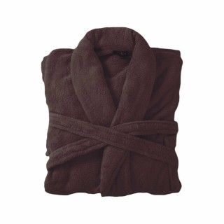 Bademantel flauschig » Saunamantel in Teddy-Plüsch Qualität » leichter/dünner Morgenmantel 100 cm lang » unisex - Weinrot