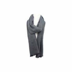 Winter Herren Schal 'Herringbone' » Soft Cashmera Herrenschal | Winterschal 180x30 cm - Dunkelgrau mit Fischgrätmuster