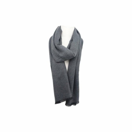 Winter Herren Schal 'Herringbone' » Soft Cashmera Herrenschal | Winterschal 180x30 cm - Dunkelgrau mit Fischgrätmuster