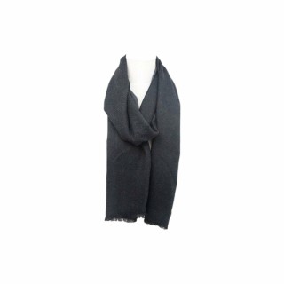 Winter Herren Schal 'Herringbone' » Soft Cashmera Herrenschal | Winterschal 180x30 cm - Schwarz mit Fischgrätmuster