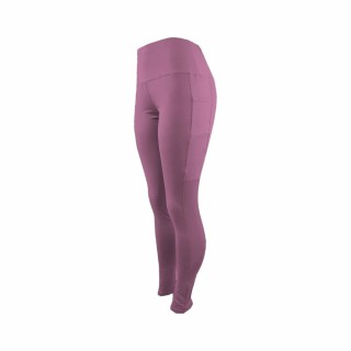 Yoga Hose Damen » Sport Leggings mit hoher Taille » Yogahose mit praktischer Tasche » Yogaleggins Formender Effekt - Altrosa