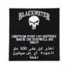 Aufnäher Blackwater schwarz/weiß 9,2 x 9,6 selbstklebend