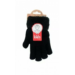 Kinder Winter Handschuhe » Strickhandschuhe » Fingerhandschuhe warme Soft Teddy Füllung » gefütterte Kinderhandschuhe - Schwa
