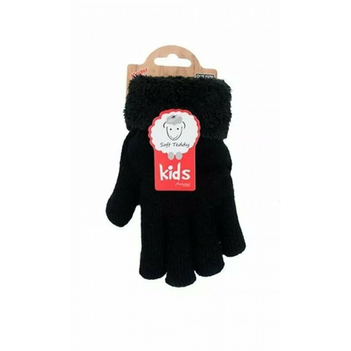 Kinder Winter Handschuhe » Strickhandschuhe » Fingerhandschuhe warme Soft Teddy Füllung » gefütterte Kinderhandschuhe - Schwa