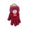 Kinder Winter Handschuhe » Strickhandschuhe » Fingerhandschuhe warme Soft Teddy Füllung » gefütterte Kinderhandschuhe - Purpu