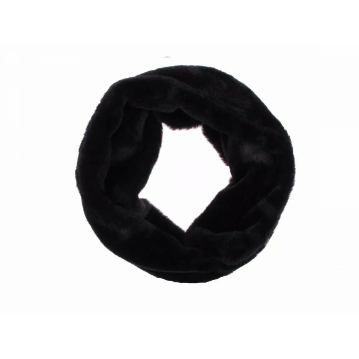 Loop Schal Damen » Teddy Winterschal Kunstpelz » dicker Winterschal » Damenschal warm & weich - Schwarz