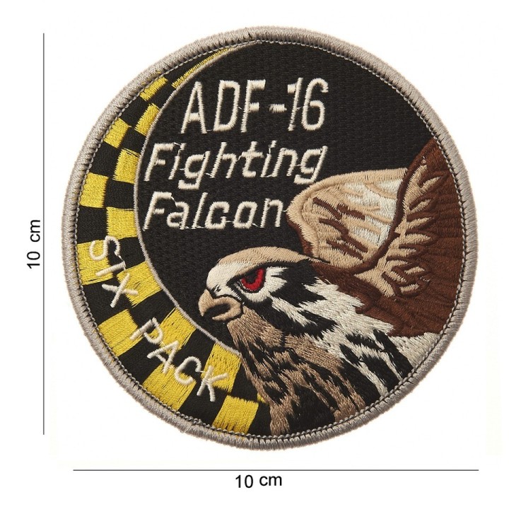 Aufnäher ADF-16 Fighting Falcon mehrfarbig 10 x 10 selbstklebend
