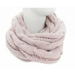 Loop Schal » Winter Damenschal » Strickschal » Damen Schal mit Strickmuster - Rosa
