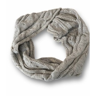 Loop Schal » Winter Damenschal » Strickschal » Damen Schal mit Strickmuster - Beige