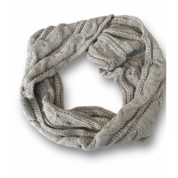 Loop Schal » Winter Damenschal » Strickschal » Damen Schal mit Strickmuster - Beige