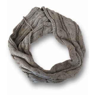Loop Schal » Winter Damenschal » Strickschal » Damen Schal mit Strickmuster - Taupe