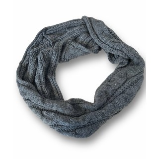 Loop Schal » Winter Damenschal » Strickschal » Damen Schal mit Strickmuster - Grau