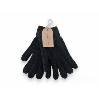 Günstige Winter Damen Handschuhe » weiche Fingerhandschuhe » Strickhandschuhe Magic Dunkel Kollektion - Schwarz