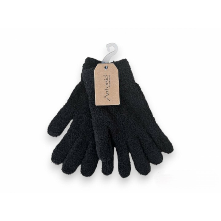 Günstige Winter Damen Handschuhe » weiche Fingerhandschuhe » Strickhandschuhe Magic Dunkel Kollektion - Schwarz