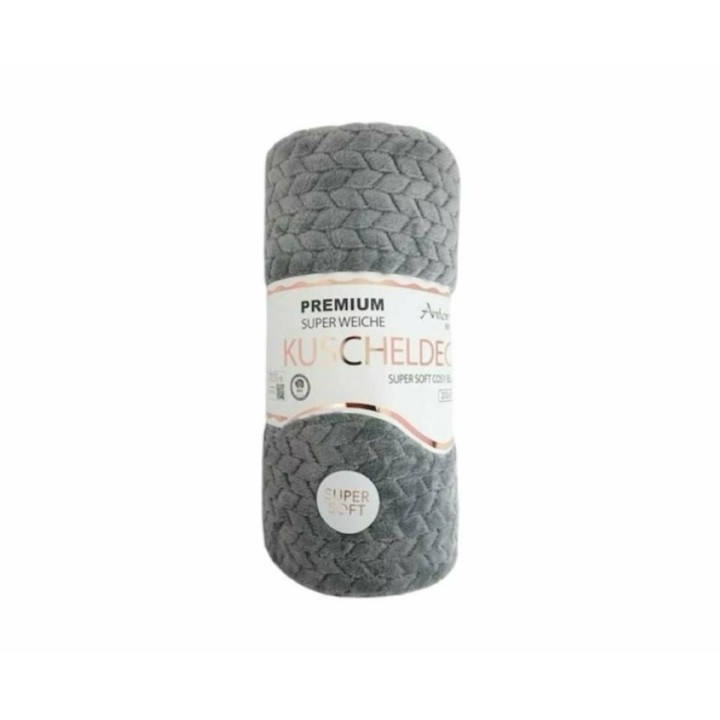 Günstige Jacquard Wohndecke » Kuscheldecke 150x200cm » Couchdecke leichter Flanell » Tagesdecke - Hellgrau