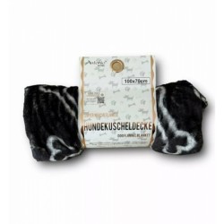 Hundedecke 100x70cm » Hundekuscheldecke » Flanell Liegedecke für Hunde » leicht & dünn - Schwarz