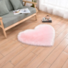 Herzteppich 40 x 50 cm » Flauschiger Teppich in Herzform » Herz Teppich »  Zierteppich I Vorleger - Rosa