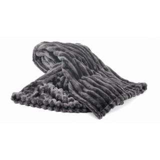 Breitcord Wohndecke XL 150 x 200 cm » dicke Kuscheldecke von 1000 Gramm » Couchdecke » Glitzer Decke - Anthrazit