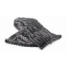 Breitcord Wohndecke XL 150 x 200 cm » dicke Kuscheldecke von 1000 Gramm » Couchdecke » Glitzer Decke - Anthrazit