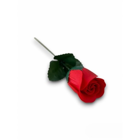 Baderose am Stiel » Seifenrose 4 g » Geschenkidee » Badekonfetti als Rose am Stiel - Rot