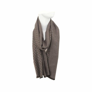 Winter Herren Schal mit Schach Muster » Soft Cashmera Herrenschal | Winterschal 180x30 cm - Taupe