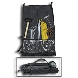 Zeltbesteck Set 25-teilig mit Tasche schwarz