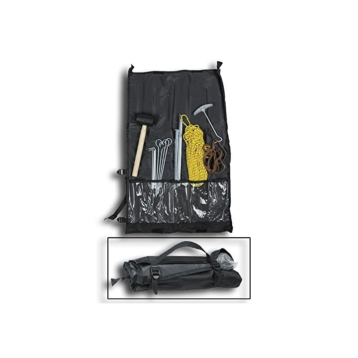 Zeltbesteck Set 25-teilig mit Tasche schwarz