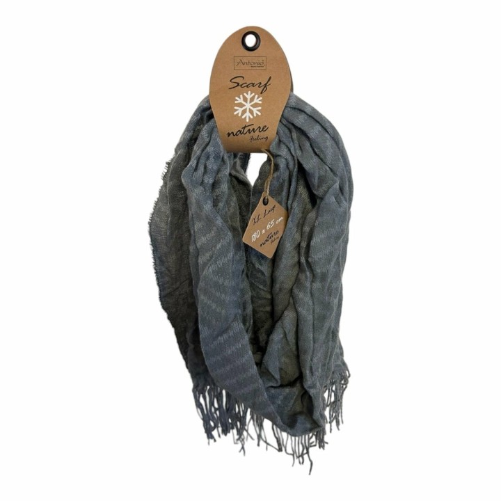 Winter Damen Schal Soft Cashmera » Winterschal Boutique Zic Zac » Damenschal » Fransenschal 180 x 65 cm - Grau