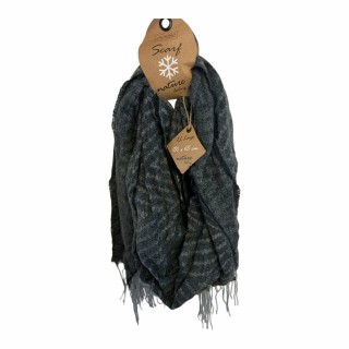 Winter Damen Schal Soft Cashmera » Winterschal Boutique Zic Zac » Damenschal » Fransenschal 180 x 65 cm - Dunkelgrau