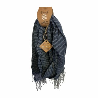 Winter Damen Schal Soft Cashmera » Winterschal Boutique Zic Zac » Damenschal » Fransenschal 180 x 65 cm - Blau