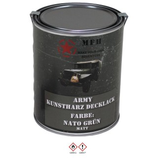 Army Kunstharz Decklack 1 L Dose NATO grün matt - 22,90 €/L