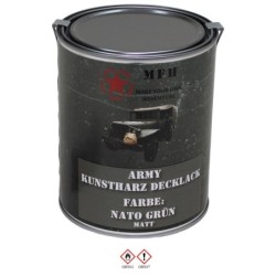 Army Kunstharz Decklack 1 L Dose NATO grün matt - 22,90 €/L
