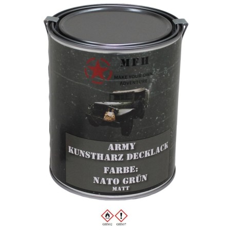 Army Kunstharz Decklack 1 L Dose NATO grün matt - 22,90 €/L