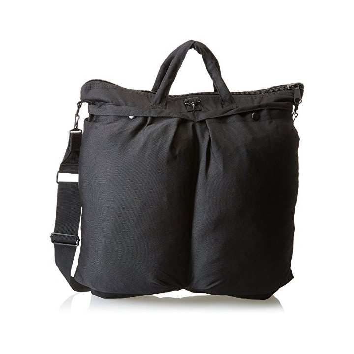 Fliegertasche Helmtasche mit Schultergurt schwarz