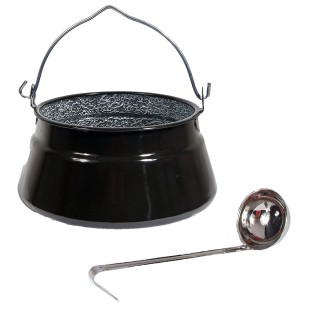 Set 25L Fischsuppekessel emailliert GRATIS Schöpflöffel