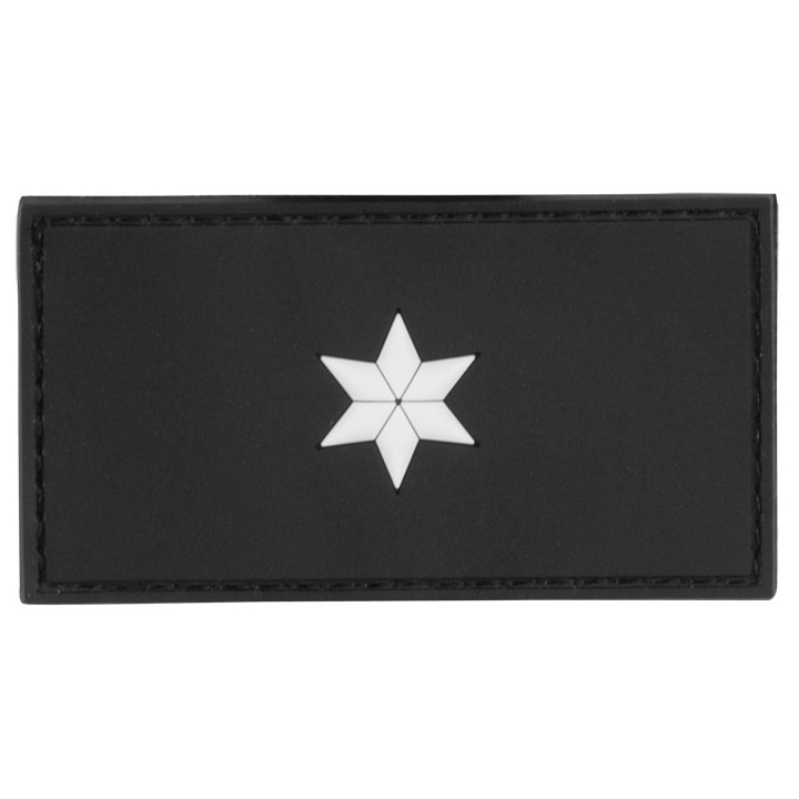 Dienstgradabzeichen 3D Polizeikommissar 1 Stern weiß Behördenausweis