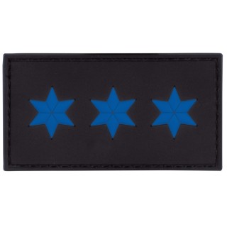 Dienstgradabzeichen 3D Polizeihauptkommissar 3 Sterne blau Restposten