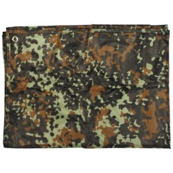 MFH Mehrzweckplane Tarp mit Beutel flecktarn 2 x 3m (-6m² 3,00€/m²) Restposten