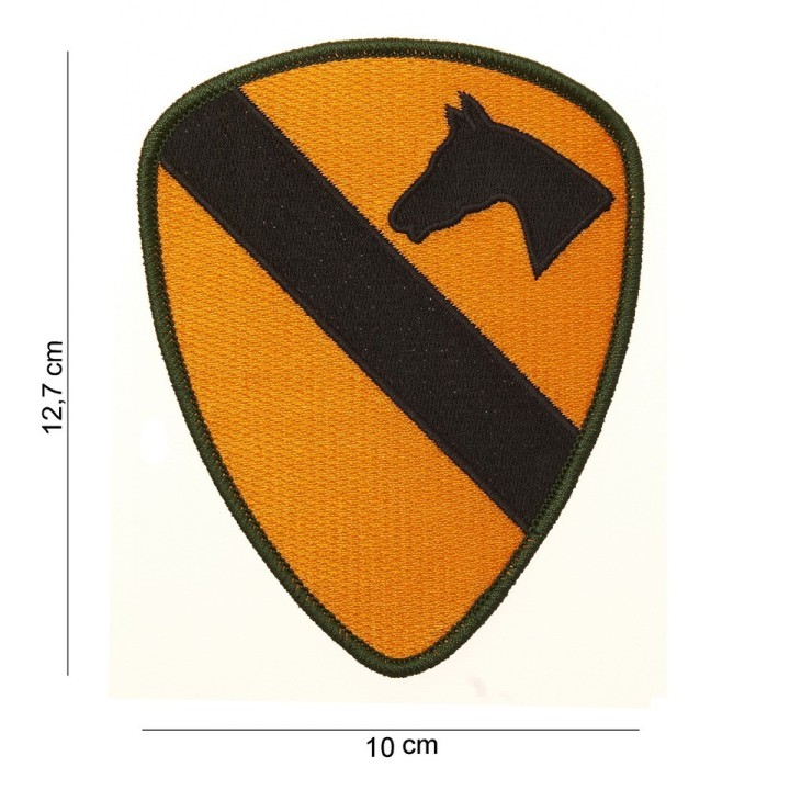 Patch Textil No.3062 US Cavalry  orange/schwarz 12,7 x 10 selbstklebend