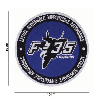 Aufnäher F-35 Lightning No.1039 bunt 10 x 10 selbstklebend