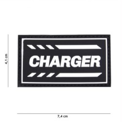 Klett Patch 3D PVC No.19038 Charger schwarz 4,1 x 7,4